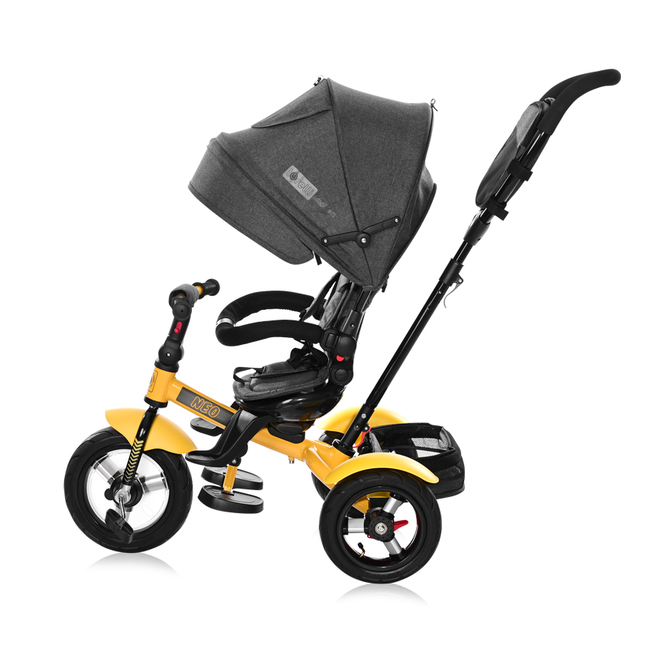 Lorelli Neo Air Wheels Τρίκυκλο Ποδήλατο Με Ανάκλιση Πλάτης και Περιστρεφόμενο Κάθισμα Yellow&Black 1005034 2101 (Δωρο 2 Φωτα Led)