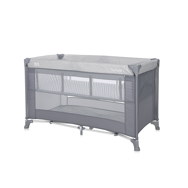 Lorelli Torino 2 Layers Παρκοκρέβατο Grey Stripped 1008046 2213