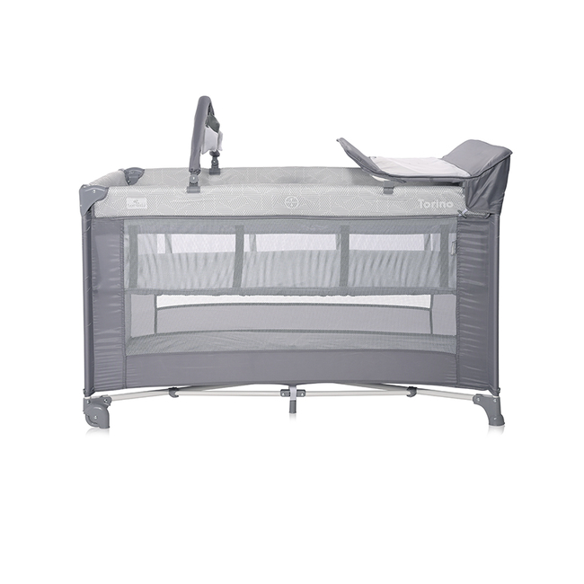 Lorelli Torino 2 Layers Plus Playpen Grey Stripped Elements