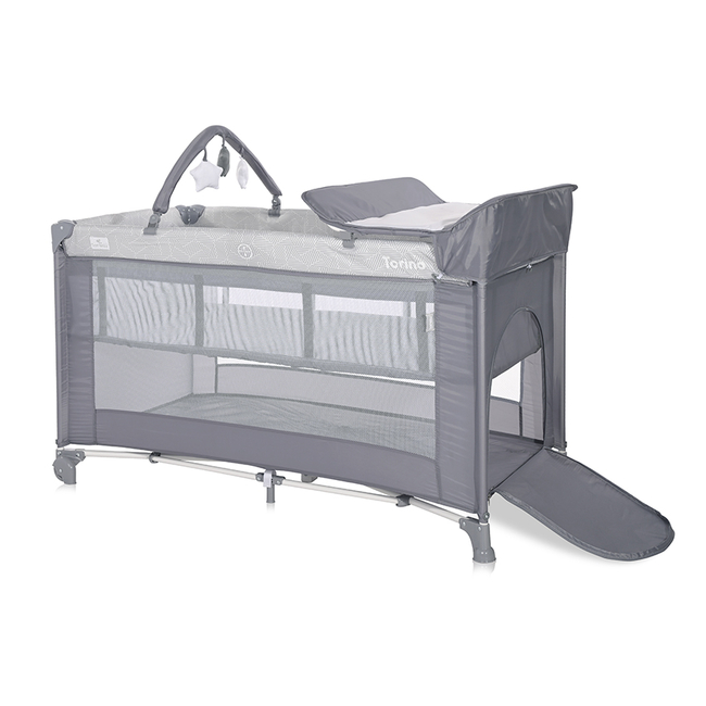 Lorelli Torino 2 Layers Plus Playpen Grey Stripped Elements