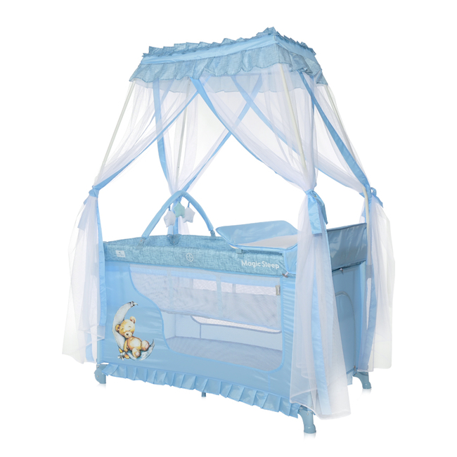 Lorelli Magic Sleep 2 Layers Playpen Blue Moon Sleeping Bear 1008048 2209