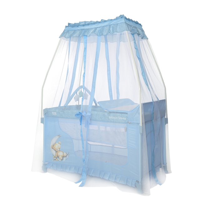 Lorelli Magic Sleep 2 Layers Playpen Blue Moon Sleeping Bear 1008048 2209