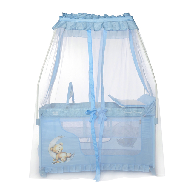 Lorelli Magic Sleep 2 Layers Playpen Blue Moon Sleeping Bear 1008048 2209