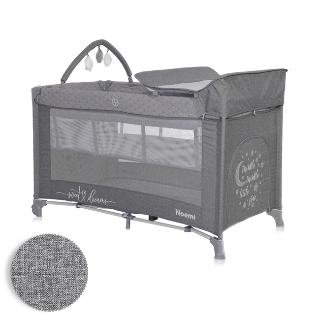 Lorelli Noemi 2 Layers Plus Playpen Cool Grey Star 10080562216