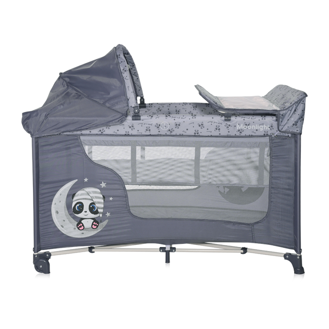 Lorelli Moonlight 2 Plus Παρκοκρέβατο 2 επιπέδων με αξεσουάρ Grey Pandas 10080572362