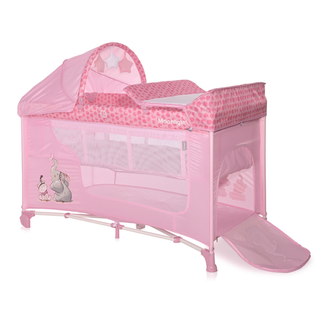Lorelli Moonlight 2 Plus Παρκοκρέβατο 2 επιπέδων με αξεσουάρ Mellow Rose Fellow 10080572363