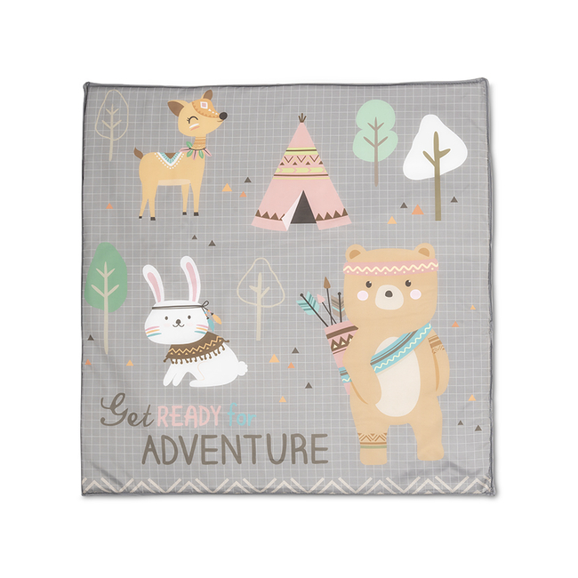 Lorelli Play n Relax Τετράγωνο παρκοκρέβατο 100x100cm Grey Adventure 10080682421