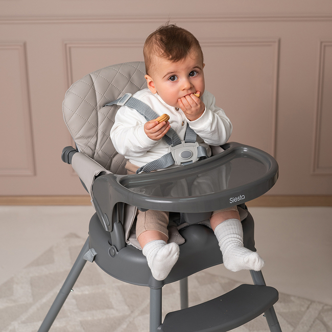 Lorelli Siesta 3 σε 1 Παιδικό Καρεκλάκι Φαγητού Grey Leather 10100532506