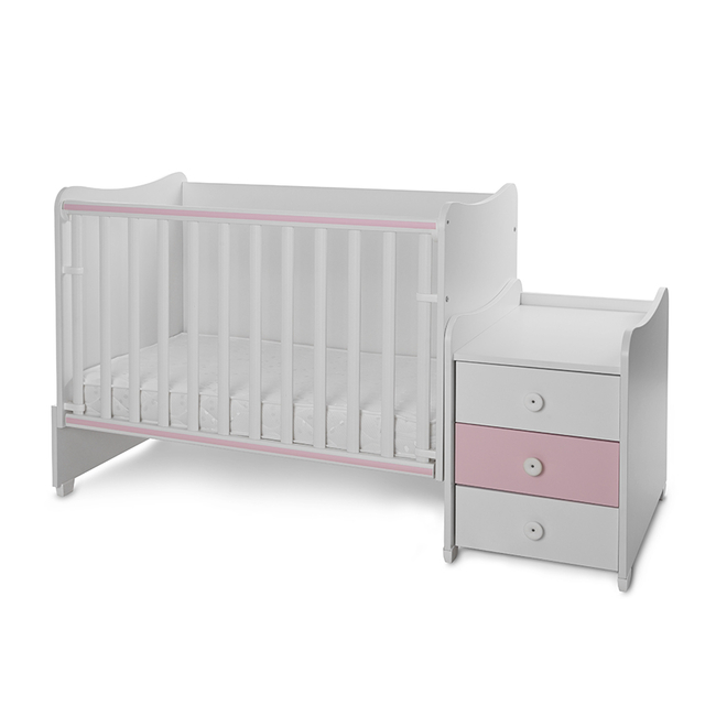 Lorelli ΚΡΕΒΆΤΙ MAXI PLUS ΝΈΟ 70/160 WHITE/ORCHID PINK 10150300038A