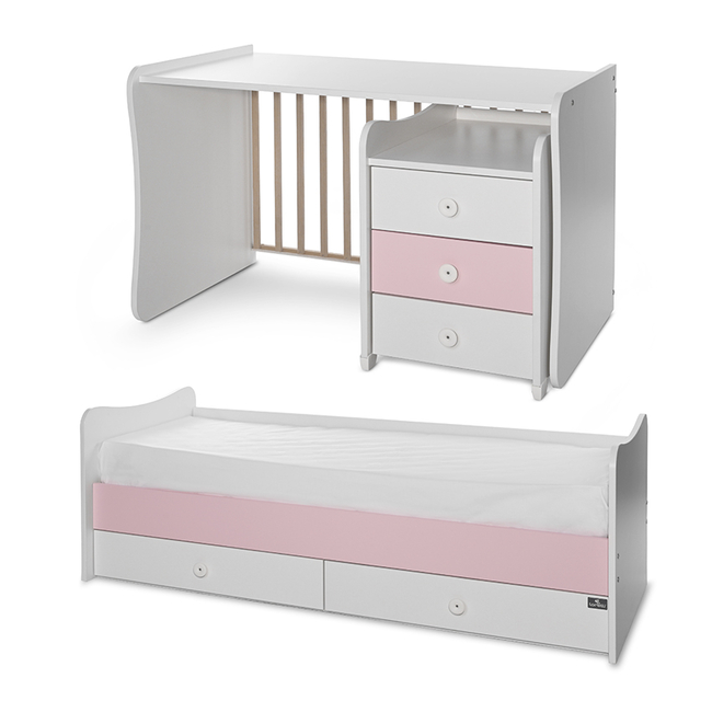 Lorelli ΚΡΕΒΆΤΙ MAXI PLUS ΝΈΟ 70/160 WHITE/ORCHID PINK 10150300038A