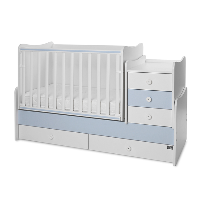 Lorelli ΚΡΕΒΆΤΙ MAXI PLUS ΝΈΟ 70/160 WHITE/BABY BLUE 10150300039A