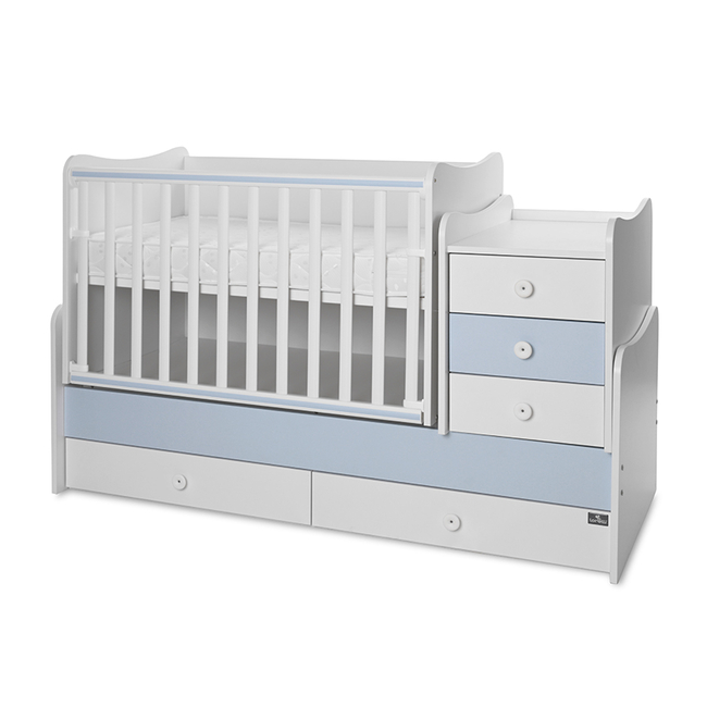 Lorelli ΚΡΕΒΆΤΙ MAXI PLUS ΝΈΟ 70/160 WHITE/BABY BLUE 10150300039A
