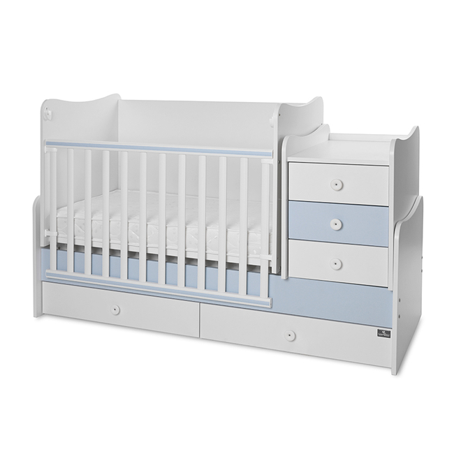 Lorelli ΚΡΕΒΆΤΙ MAXI PLUS ΝΈΟ 70/160 WHITE/BABY BLUE 10150300039A