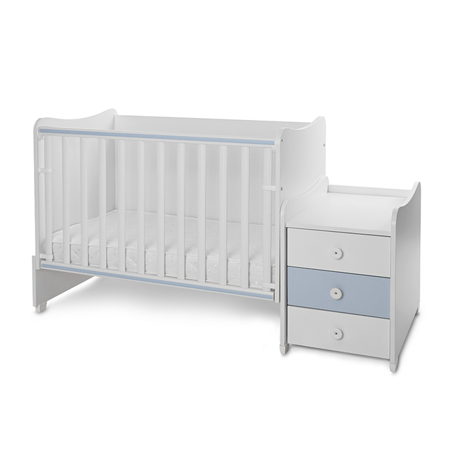 Lorelli ΚΡΕΒΆΤΙ MAXI PLUS ΝΈΟ 70/160 WHITE/BABY BLUE 10150300039A