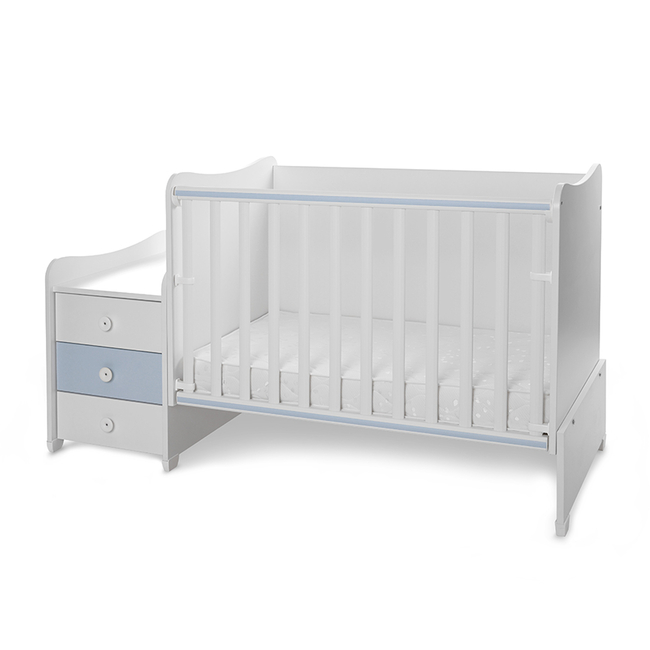 Lorelli ΚΡΕΒΆΤΙ MAXI PLUS ΝΈΟ 70/160 WHITE/BABY BLUE 10150300039A
