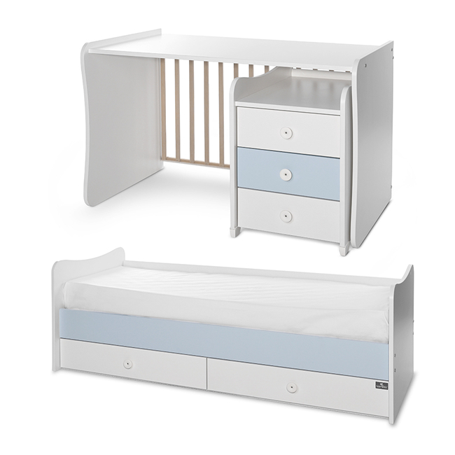 Lorelli ΚΡΕΒΆΤΙ MAXI PLUS ΝΈΟ 70/160 WHITE/BABY BLUE 10150300039A