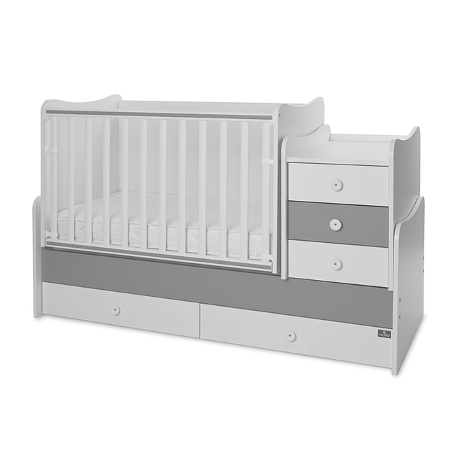 Lorelli ΚΡΕΒΆΤΙ MAXI PLUS ΝΈΟ 70/160 WHITE/STONE GREY 10150300041A