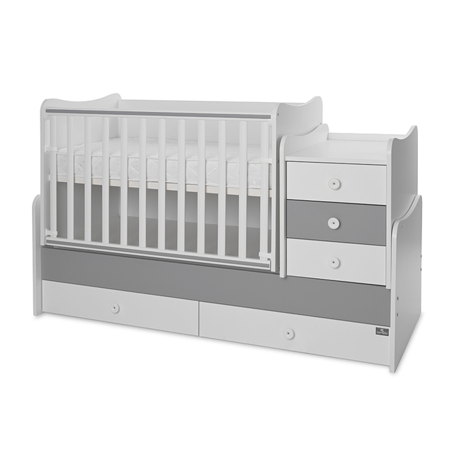 Lorelli ΚΡΕΒΆΤΙ MAXI PLUS ΝΈΟ 70/160 WHITE/STONE GREY 10150300041A