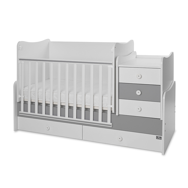 Lorelli ΚΡΕΒΆΤΙ MAXI PLUS ΝΈΟ 70/160 WHITE/STONE GREY 10150300041A