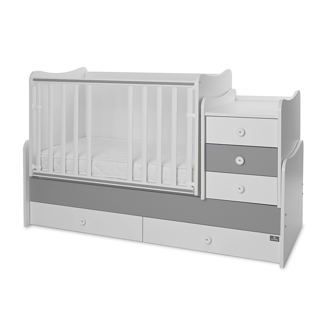 Lorelli ΚΡΕΒΆΤΙ MAXI PLUS ΝΈΟ 70/160 WHITE/STONE GREY 10150300041A