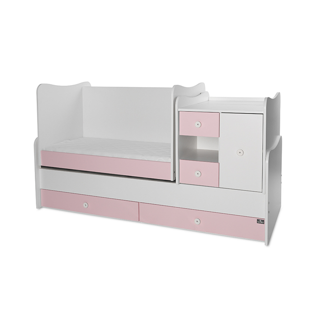 Lorelli BED MINI MAX NEW 190/72 COLOUR WHITE/ORCHID PINK 10150500038A