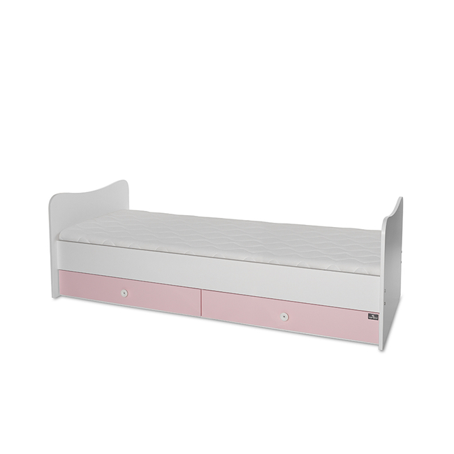 Lorelli BED MINI MAX NEW 190/72 COLOUR WHITE/ORCHID PINK 10150500038A
