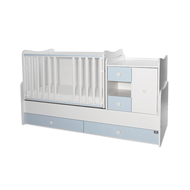 Lorelli BED MINI MAX NEW 190/72 COLOUR WHITE/BABY BLUE 10150500039A