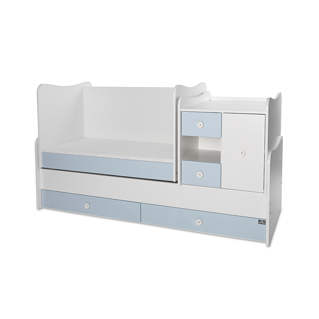 Lorelli BED MINI MAX NEW 190/72 COLOUR WHITE/BABY BLUE 10150500039A