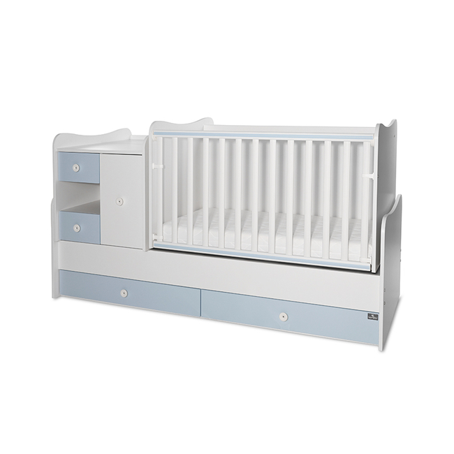 Lorelli BED MINI MAX NEW 190/72 COLOUR WHITE/BABY BLUE 10150500039A