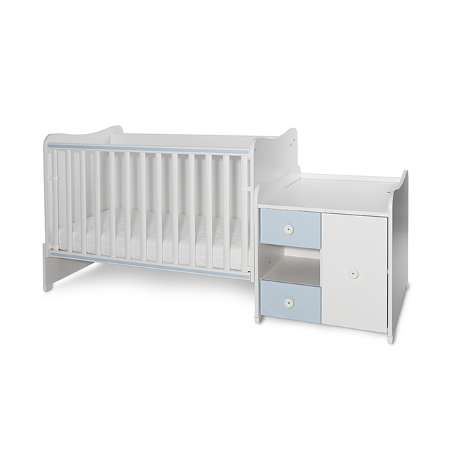Lorelli BED MINI MAX NEW 190/72 COLOUR WHITE/BABY BLUE 10150500039A