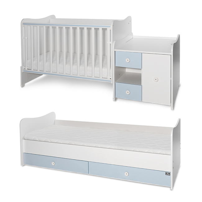 Lorelli Mini Max Πολυμορφική Κούνια/Κρεβάτι White Baby Blue 10150500039A