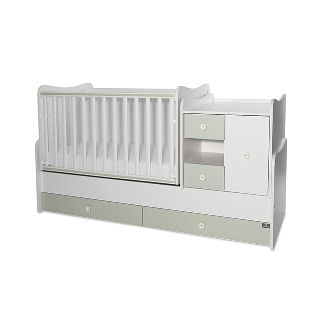 Lorelli BED MINI MAX NEW 190/72 COLOUR WHITE/MILKY GREEN 10150500040A