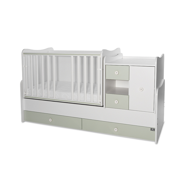 Lorelli BED MINI MAX NEW 190/72 COLOUR WHITE/MILKY GREEN 10150500040A