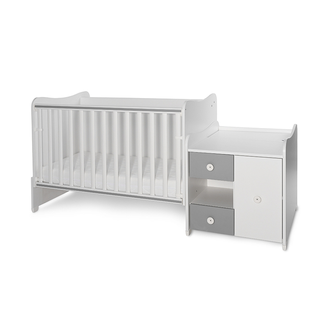 Lorelli BED MINI MAX NEW 190/72 COLOUR WHITE/STONE GREY 10150500041A