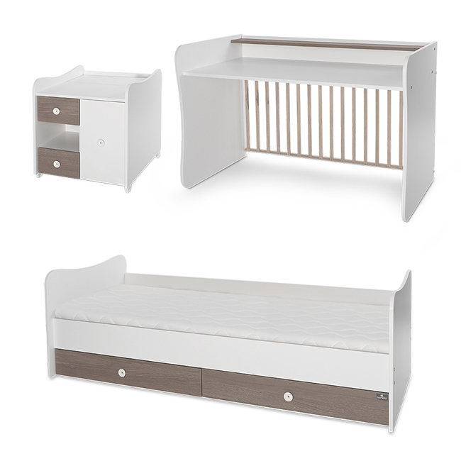 Lorelli BED MINI MAX 190/72 COLOUR WHITE/COFFE NEW 10150500042A