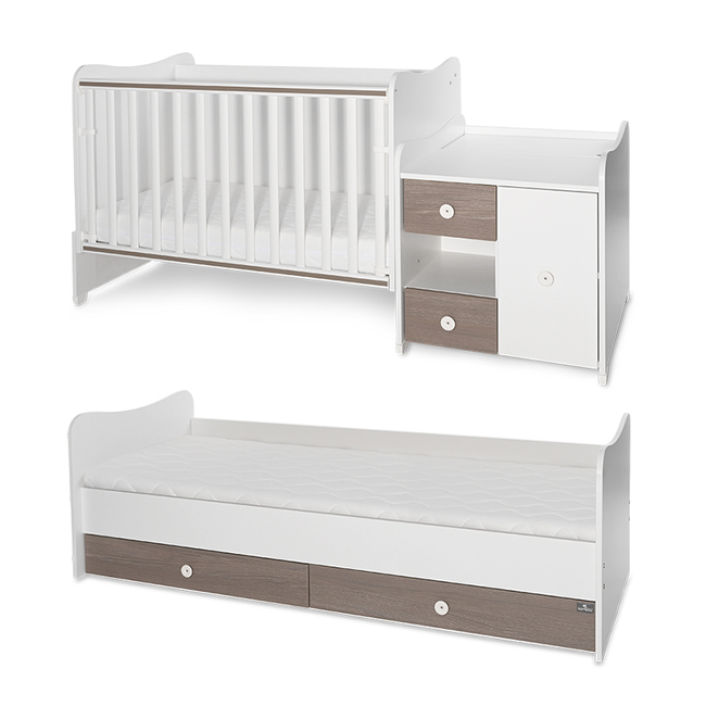 Lorelli BED MINI MAX 190/72 COLOUR WHITE/COFFE NEW 10150500042A