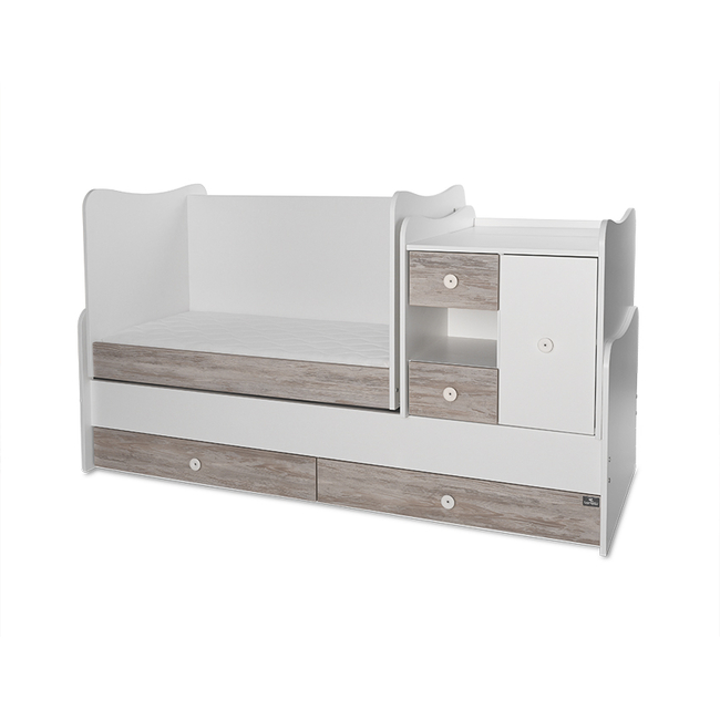 Lorelli BED MINI MAXI 190/72 COLOUR WHITE/ARTWOOD NEW 10150500043A