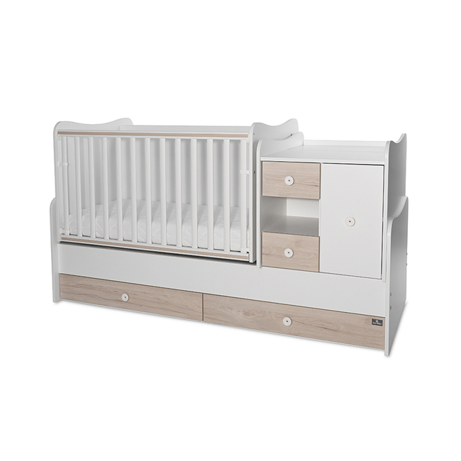 Lorelli BED MINI MAX 190/72 COLOUR WHITE/LIGHT OAK  NEW 10150500045A