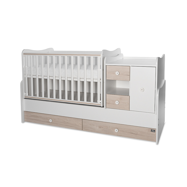 Lorelli BED MINI MAX 190/72 COLOUR WHITE/LIGHT OAK  NEW 10150500045A