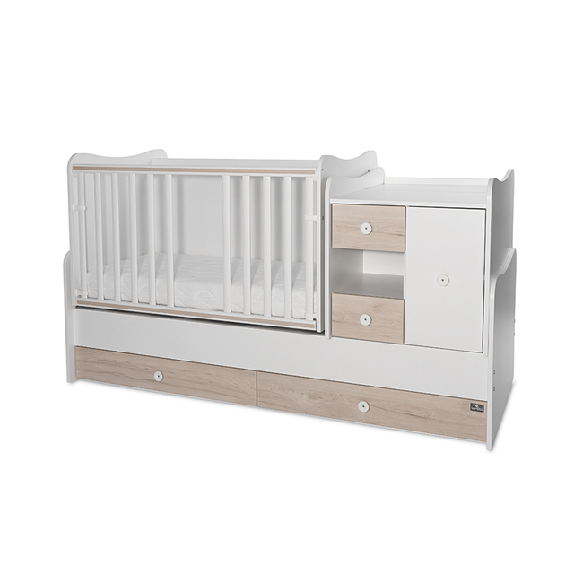 Lorelli BED MINI MAX 190/72 COLOUR WHITE/LIGHT OAK  NEW 10150500045A
