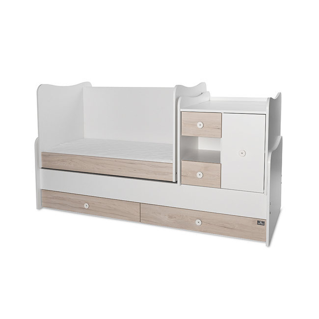 Lorelli BED MINI MAX 190/72 COLOUR WHITE/LIGHT OAK  NEW 10150500045A