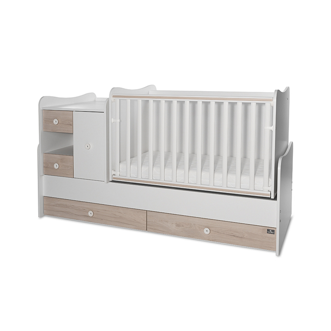 Lorelli BED MINI MAX 190/72 COLOUR WHITE/LIGHT OAK  NEW 10150500045A