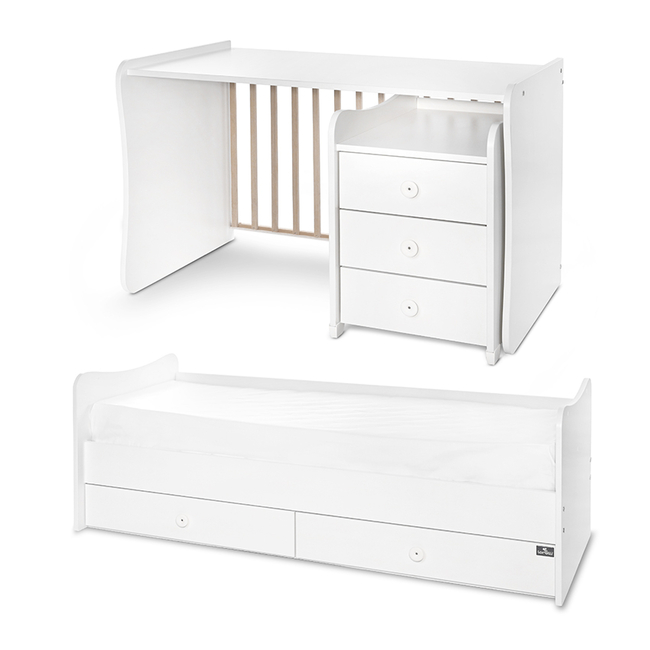 Lorelli Maxi Plus Πολυμορφικό κρεβάτι Κούνια White 10150580024P