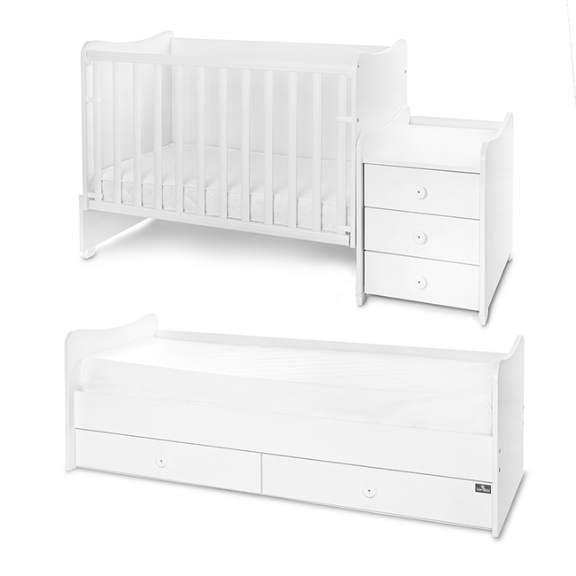 Lorelli Maxi Plus Πολυμορφικό κρεβάτι Κούνια White 10150580024P