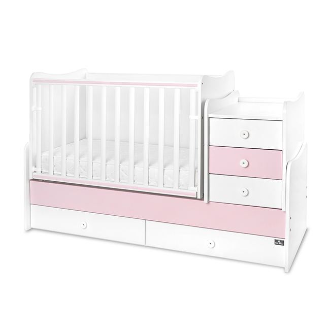 Lorelli BED MAXI PLUS NEW 70/160 WHITE/ORCHID PINK 10150580038P