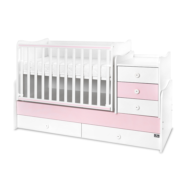 Lorelli BED MAXI PLUS NEW 70/160 WHITE/ORCHID PINK 10150580038P