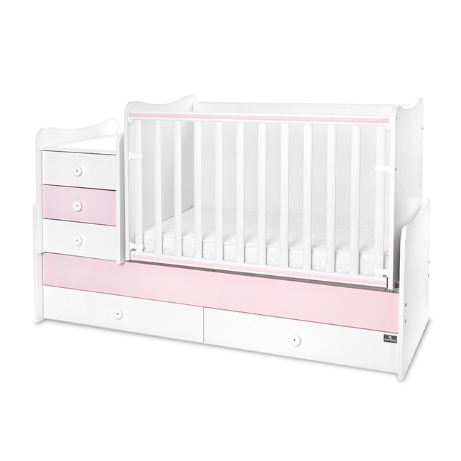 Lorelli BED MAXI PLUS NEW 70/160 WHITE/ORCHID PINK 10150580038P