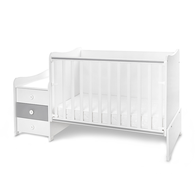 Lorelli BED MAXI PLUS NEW 70/160 WHITE/STONE GREY 10150580041P