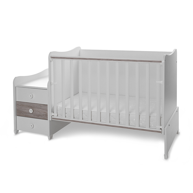 Lorelli BED MAXI PLUS NEW 70/160 WHITE/ARTWOOD 10150580043P