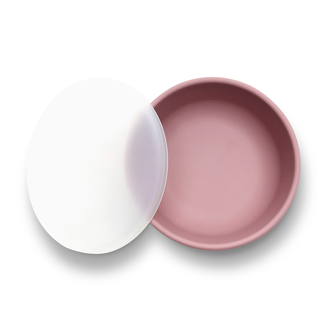Lorelli Μπολ Σιλικόνης με Καπάκι και Βεντούζα Nature Pink 10230640002